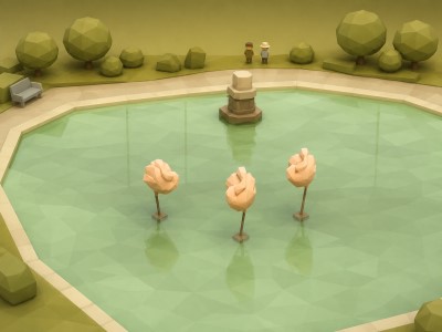 Flamingo-Teich